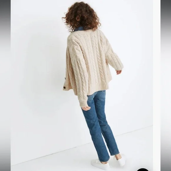 Madewell Pointelle Cable Cardigan Sweater - Picture 2 of 7